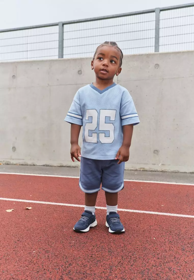 Short Sleeve Varsity Shorts Set