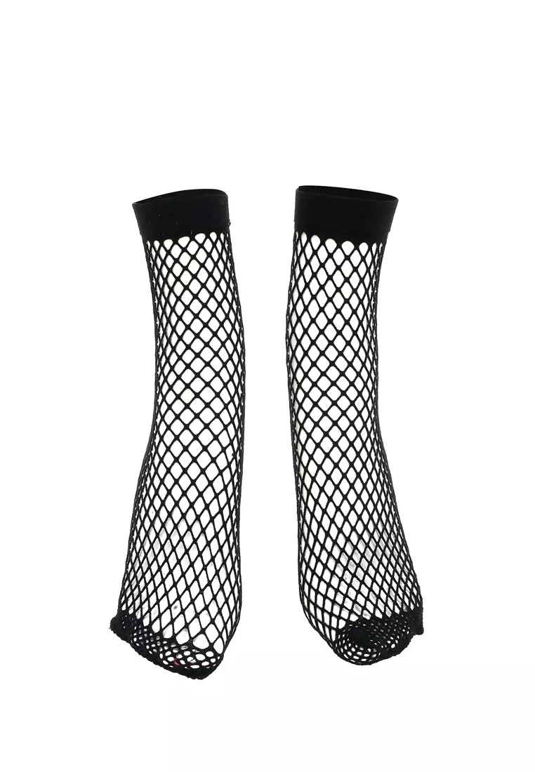 Nercyla Kaos Kaki Wanita Design Mesh 1 Pasang Comfortable Material Nylon ORIGINAL - Black