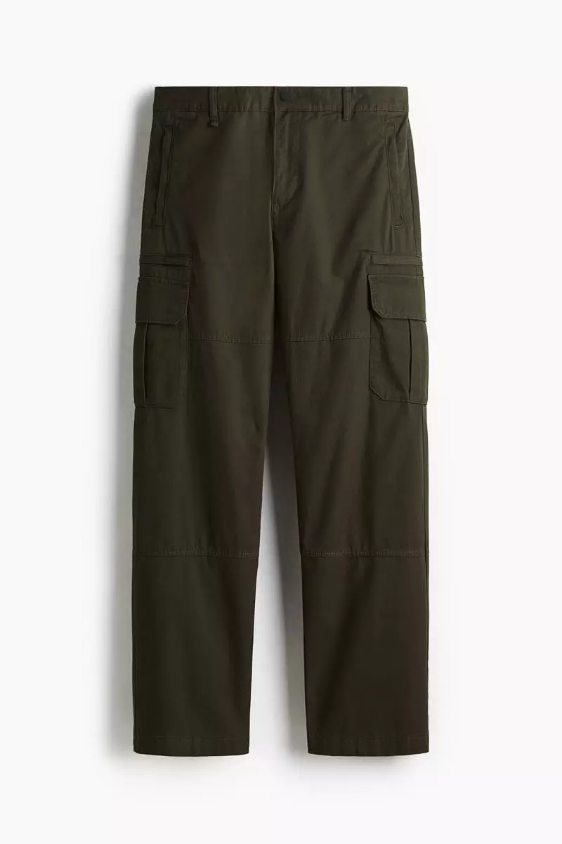 Regular Fit twill cargo trousers