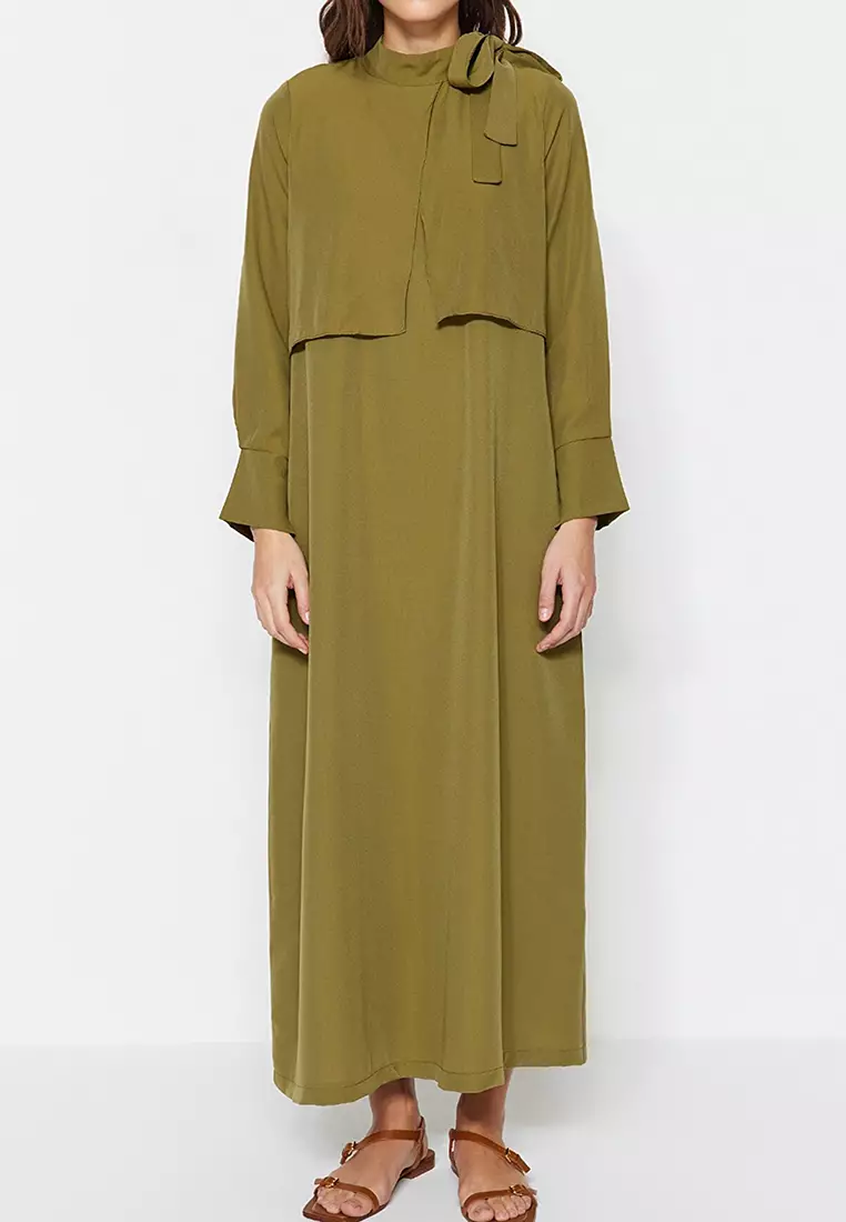 Buy Trendyol Modest Bow Neck Dress 2024 Online | ZALORA Singapore