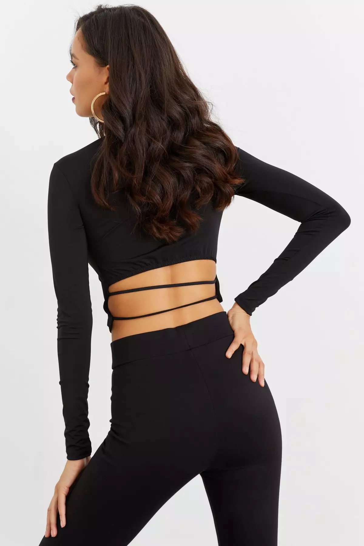 Strappy Back Crop Blouse