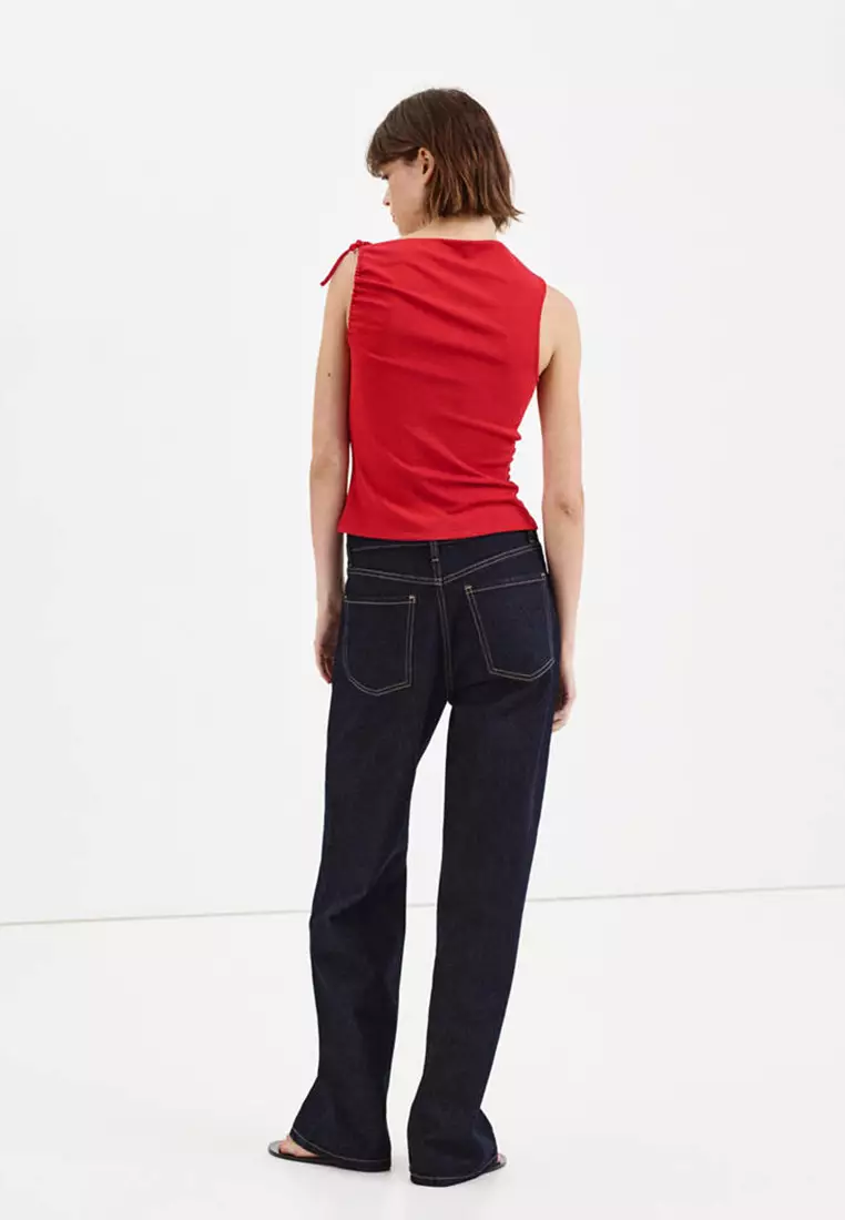Asymmetric Ruched Top