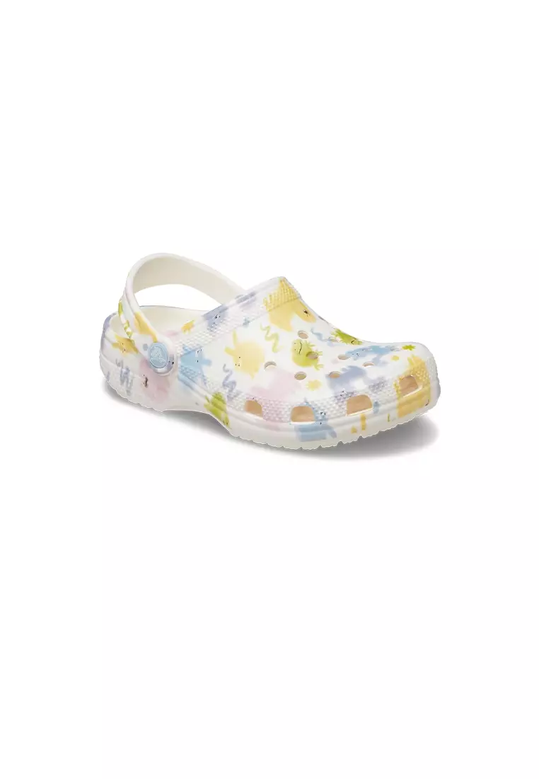 Discount on Crocs  shoes - SKU: Toddler Classic Pastel Pets Clog in Chalk