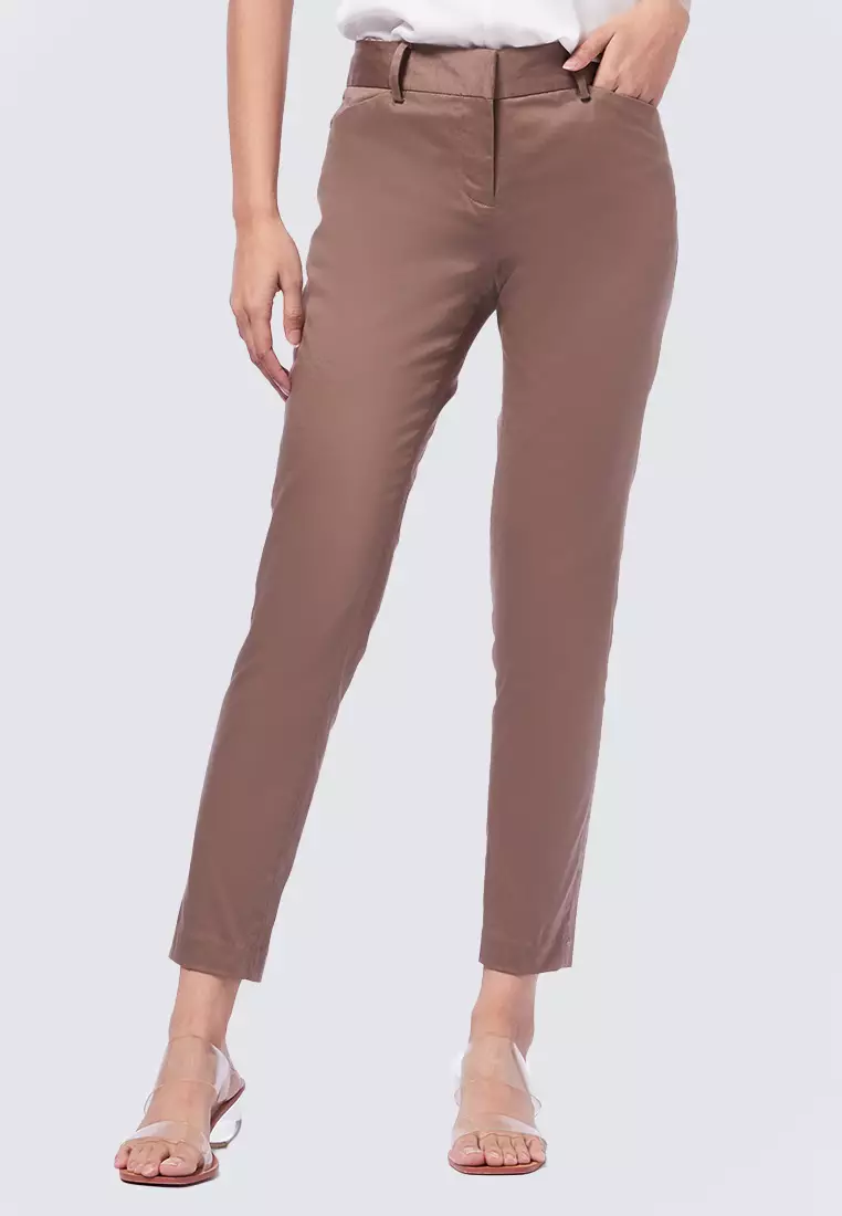 Basic Skinny Med Rise Manhattan Editor Pants