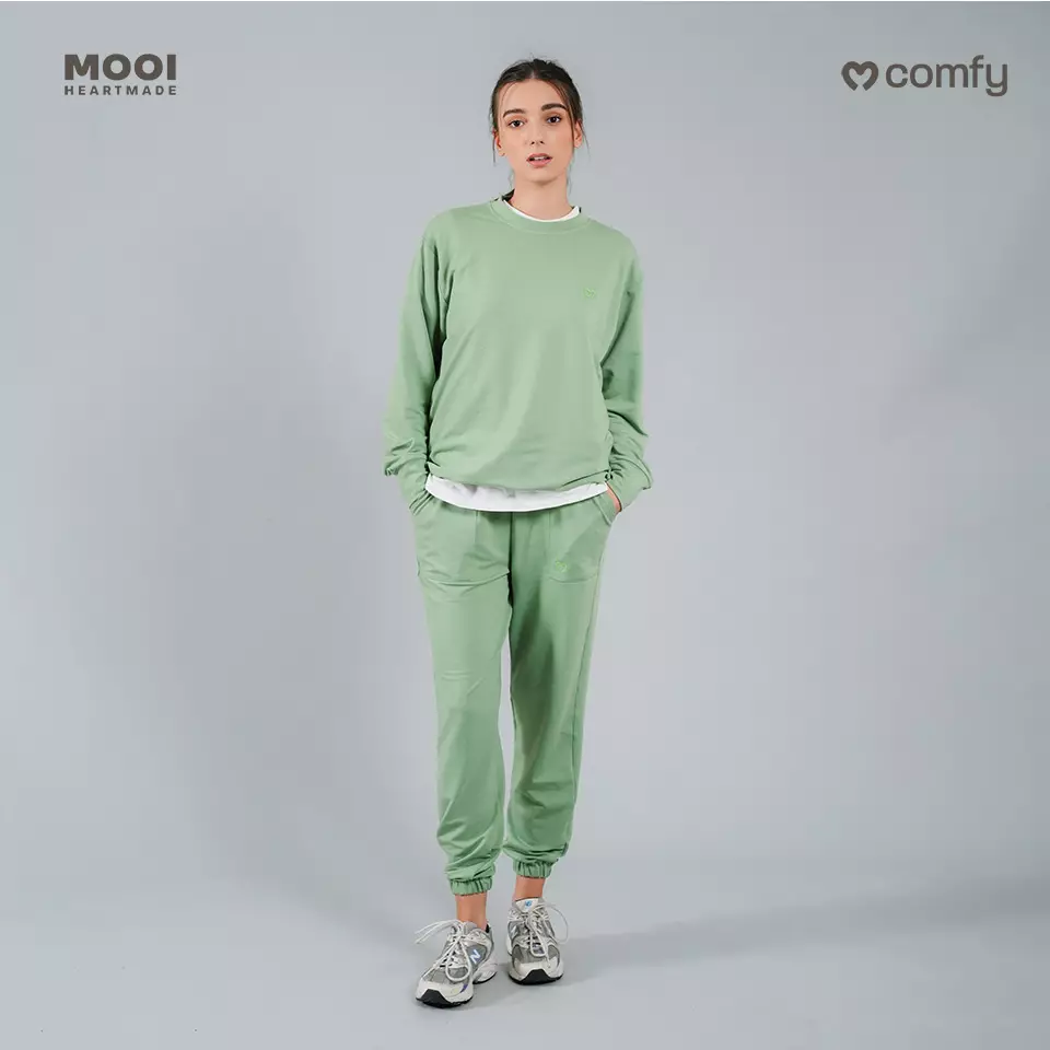 Mooi Celana Jogger Dewasa Comfy Jogger Pocket Adult - Sage Green