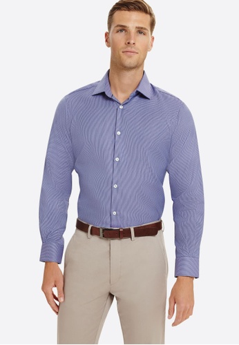 Buy T M Lewin T M Lewin Slim Fit Lilac Textured Dash Twill Shirt Online Exclusive Online Zalora Malaysia