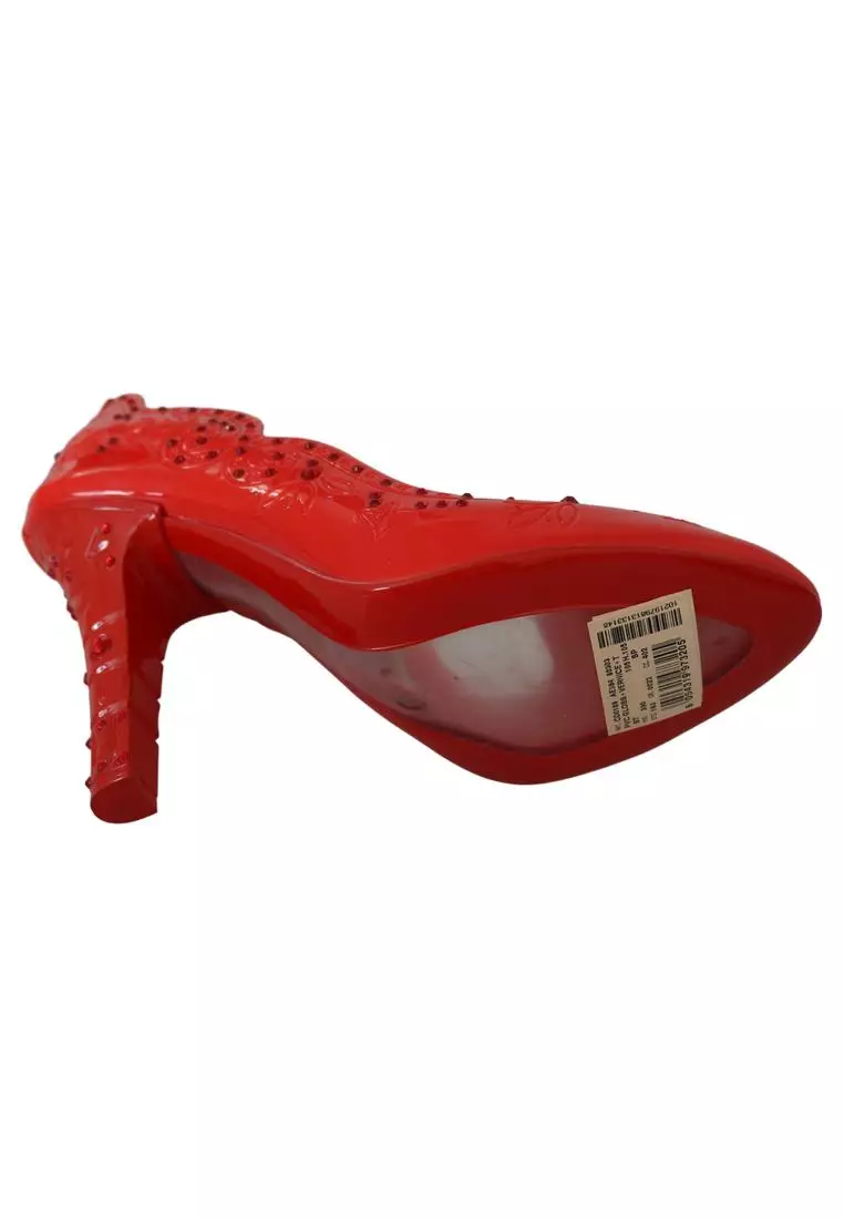 Dolce Gabbana Dolce Gabbana Red Floral Crystal CINDERELLA