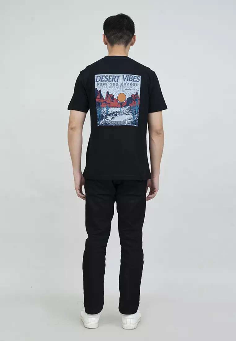 Kaos Hitam t shirt polos houseofcuff motif Desert Vibes READY 4XL