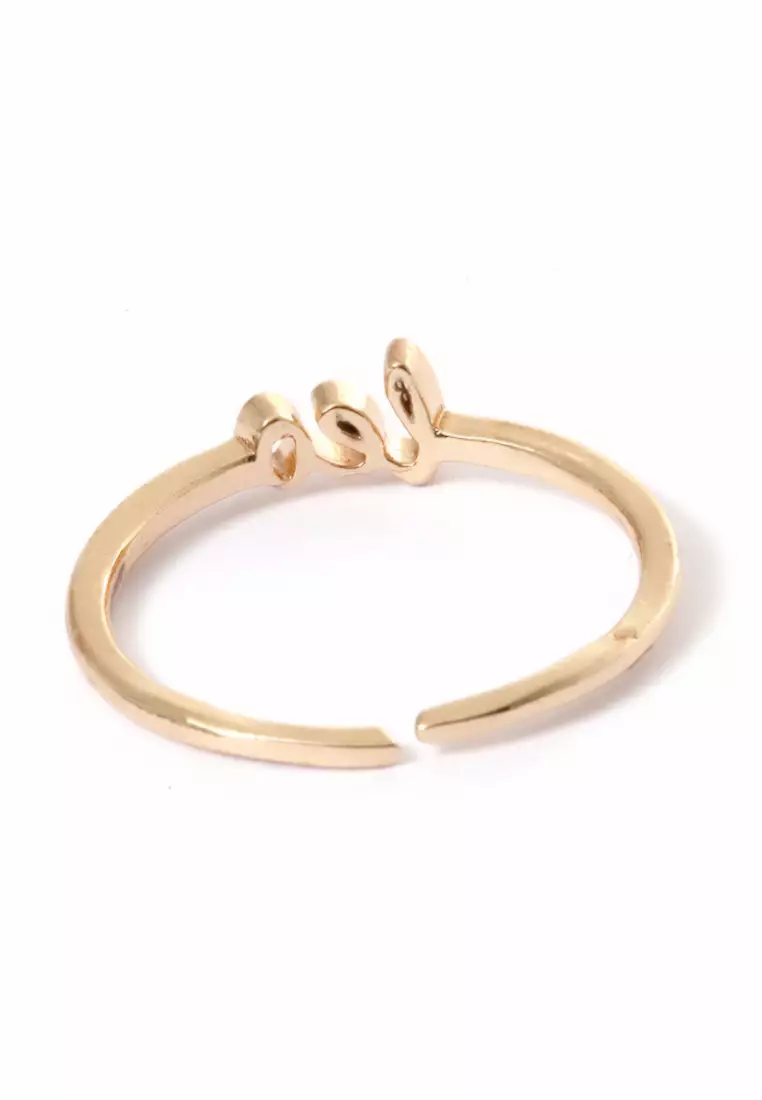Ring Casual Rasi Bintang Perhiasan Aksesoris Fashion Wanita Gold - Leo