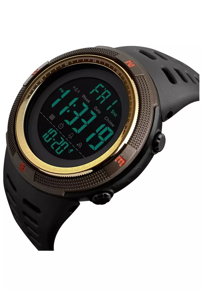 Jam Tangan Kasual Digital Pria Waterproof 50m Strap Tali Material Silicone HT65 ORIGINAL