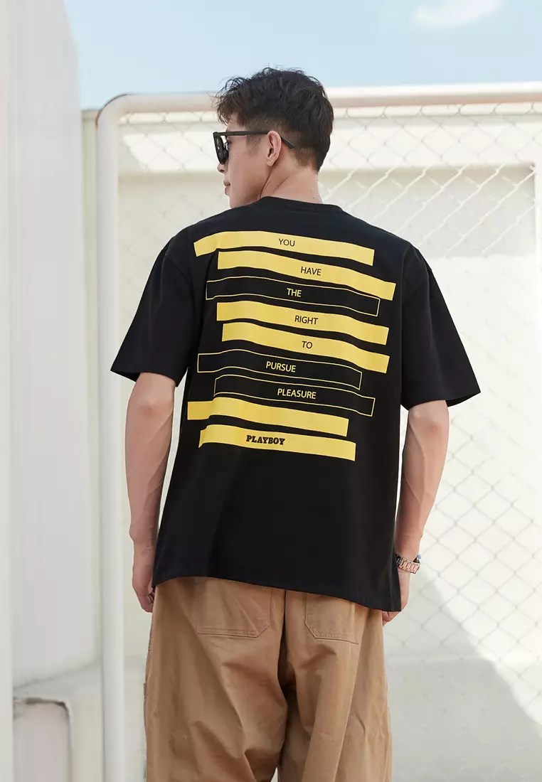 mens black and yellow t shirt