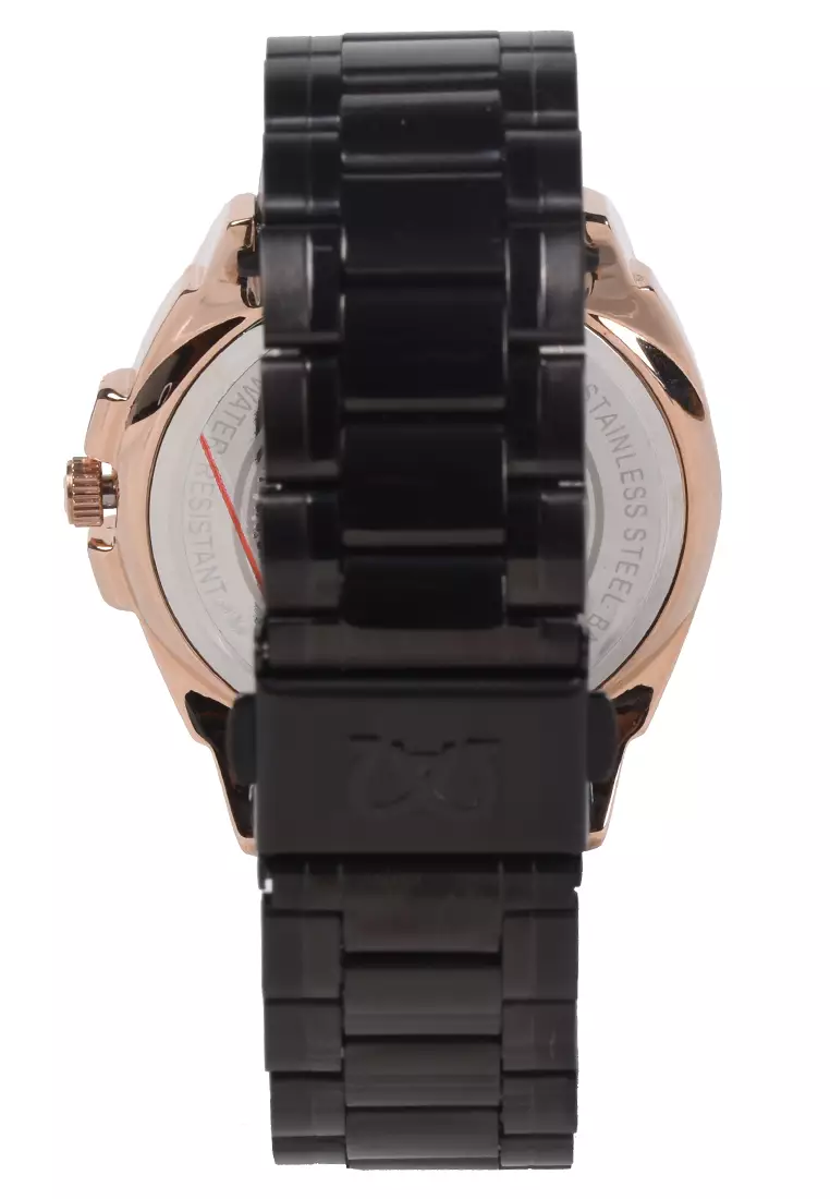 Mirage - Jam Tangan Pria - Rosegold - Black Stainless Steel Bracelet - 7614M-A