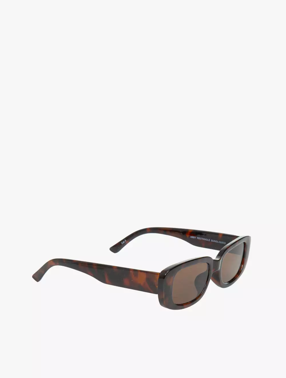 ABBY RECTANGLE SUNGLASSES - DEEP TORT