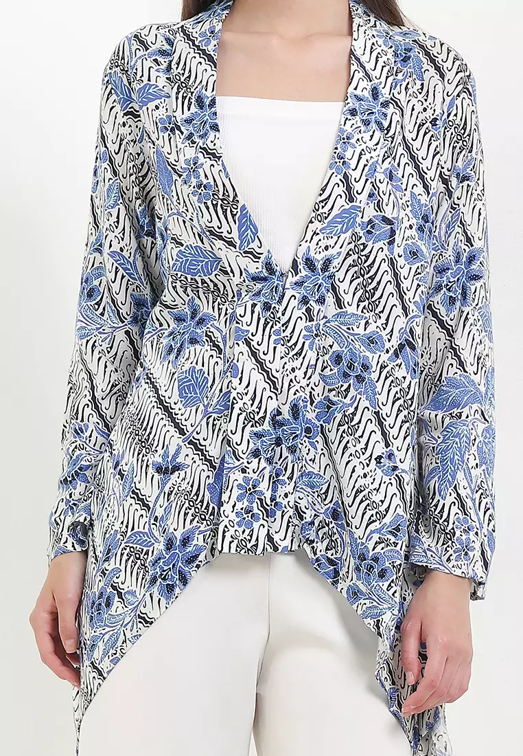 Outer Cardigan Atasan Batik Wanita Danera Raya Katun Rayon Lengan Panjang
