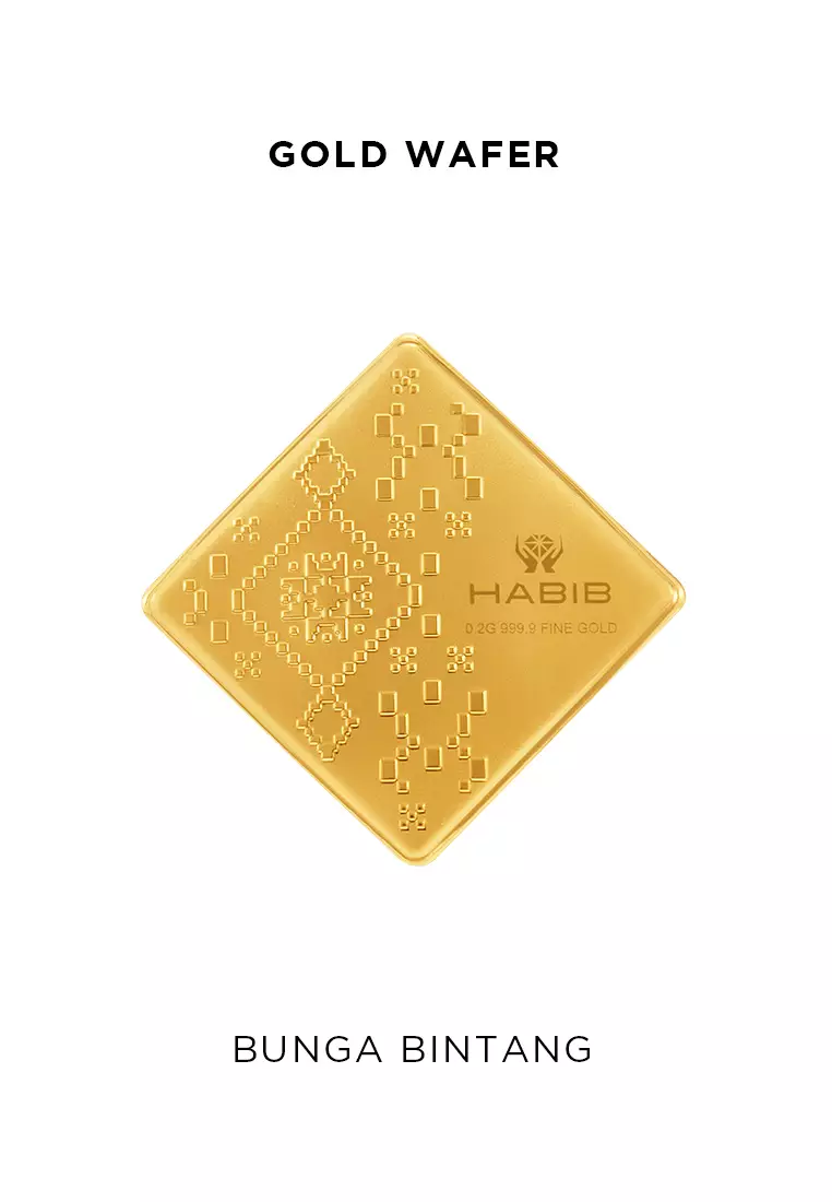 HABIB Songket Collection (Bunga Bintang) | 999.9 Gold Wafer (0.20g)