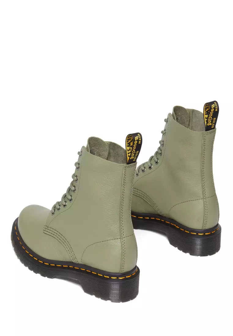 1460 Pascal Virginia Leather Boots Olive Green Women