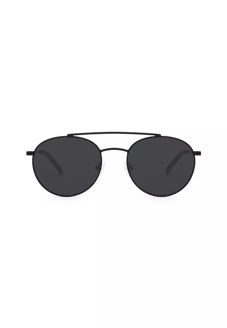 HAWKERS Black Dark HILLS Sunglasses for Men and Women, unisex. UV400 Protection. Official product designed in Spain