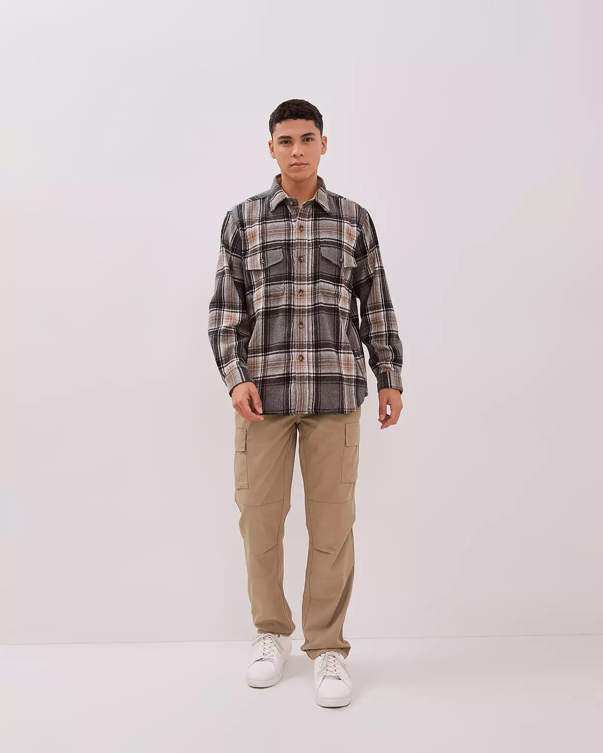 BLACK FLANNEL JACKET FOR MEN