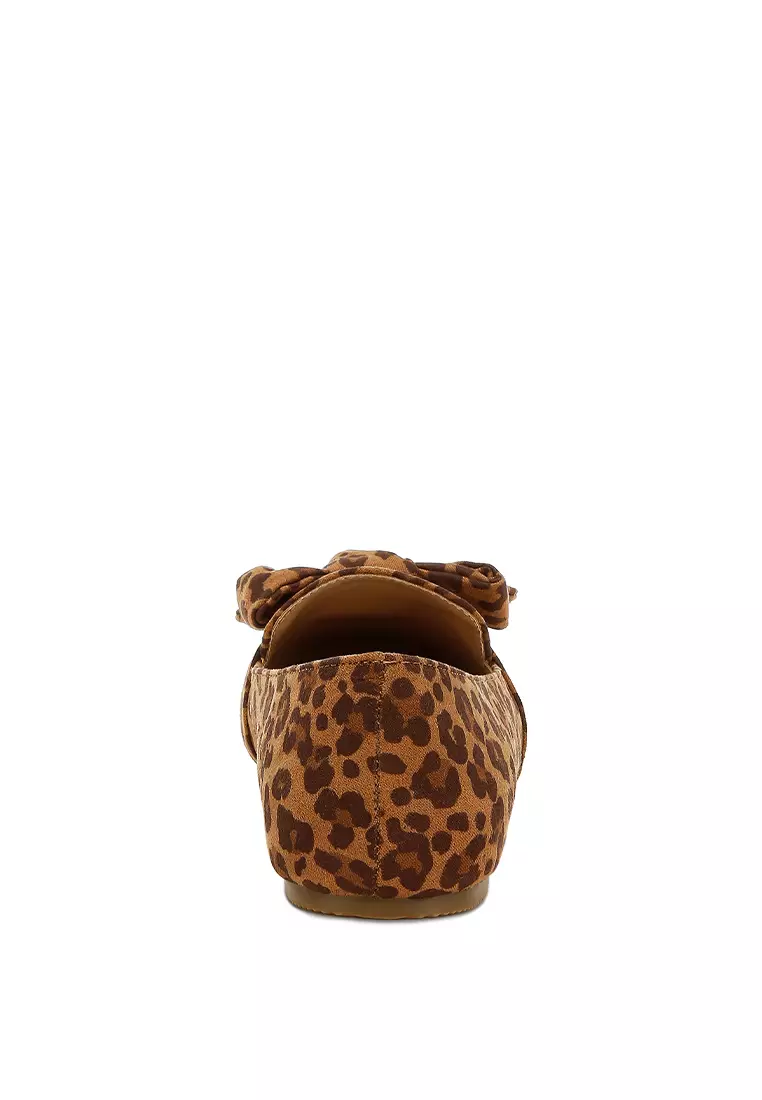 Sepatu Loafer Kasual Motif Macan Tutul