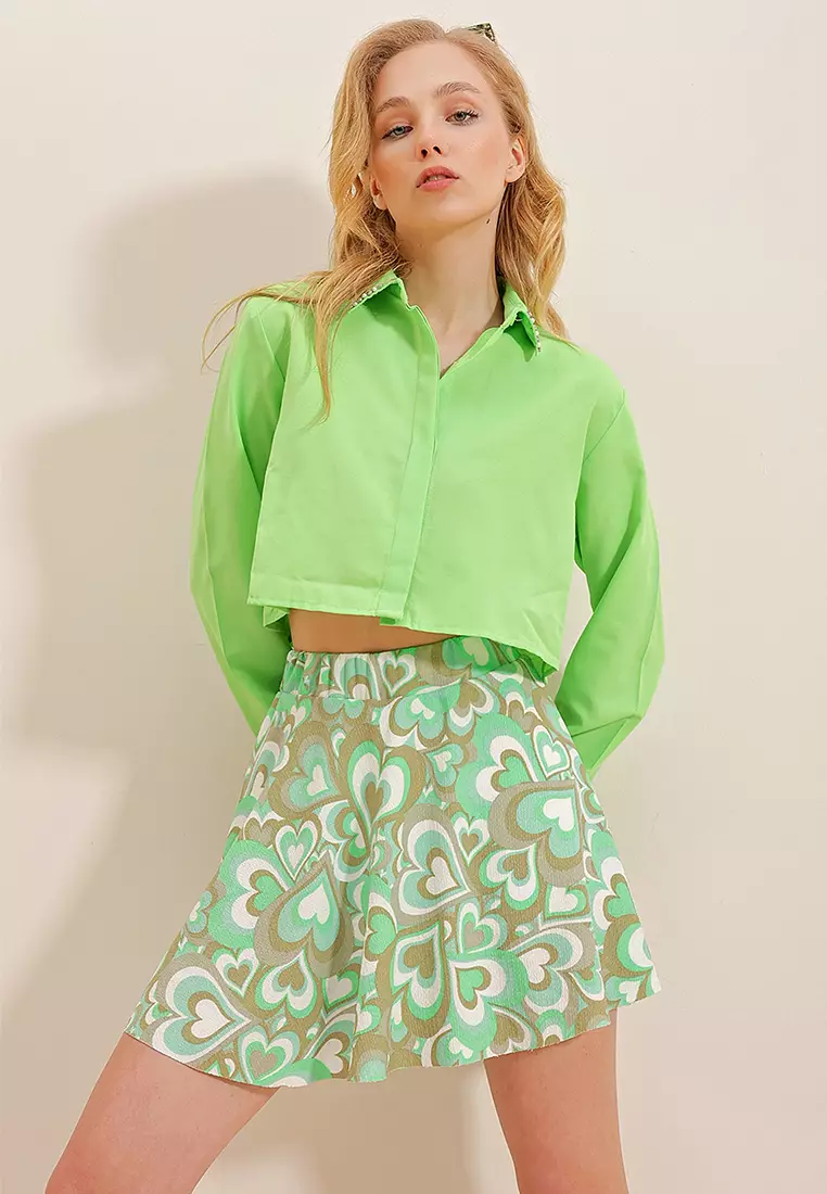 Buy Alacati Patterned Skort 2024 Online ZALORA Singapore