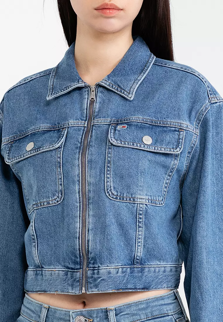 Claire Zip Cropped Trucker Jacket - Tommy Jeans