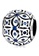 925 Signature silver 925 SIGNATURE Solid 925 Sterling Silver Floral with Sapphire Blue CZ Charm 22DC1ACA4184E8GS_1