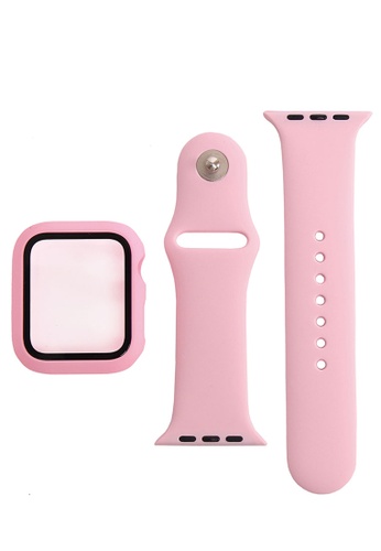 Milliot & Co. pink Apple Watch Band (42mm) 7587AACA09FD74GS_1