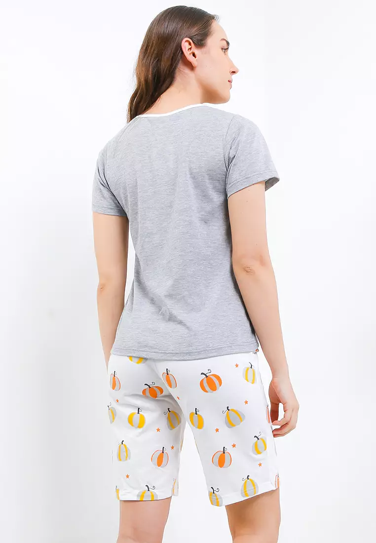Pyjama Baju Tidur Short Sleeve Short Pants Sleepwear