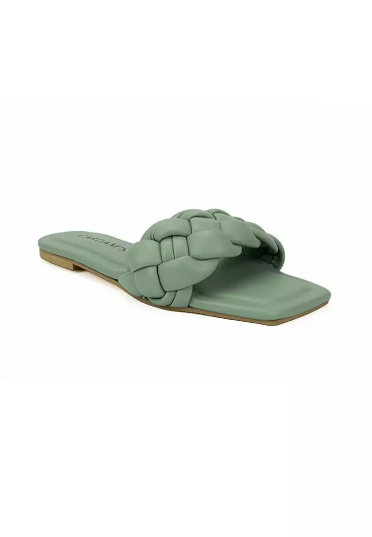 Mint green flat sandals sale