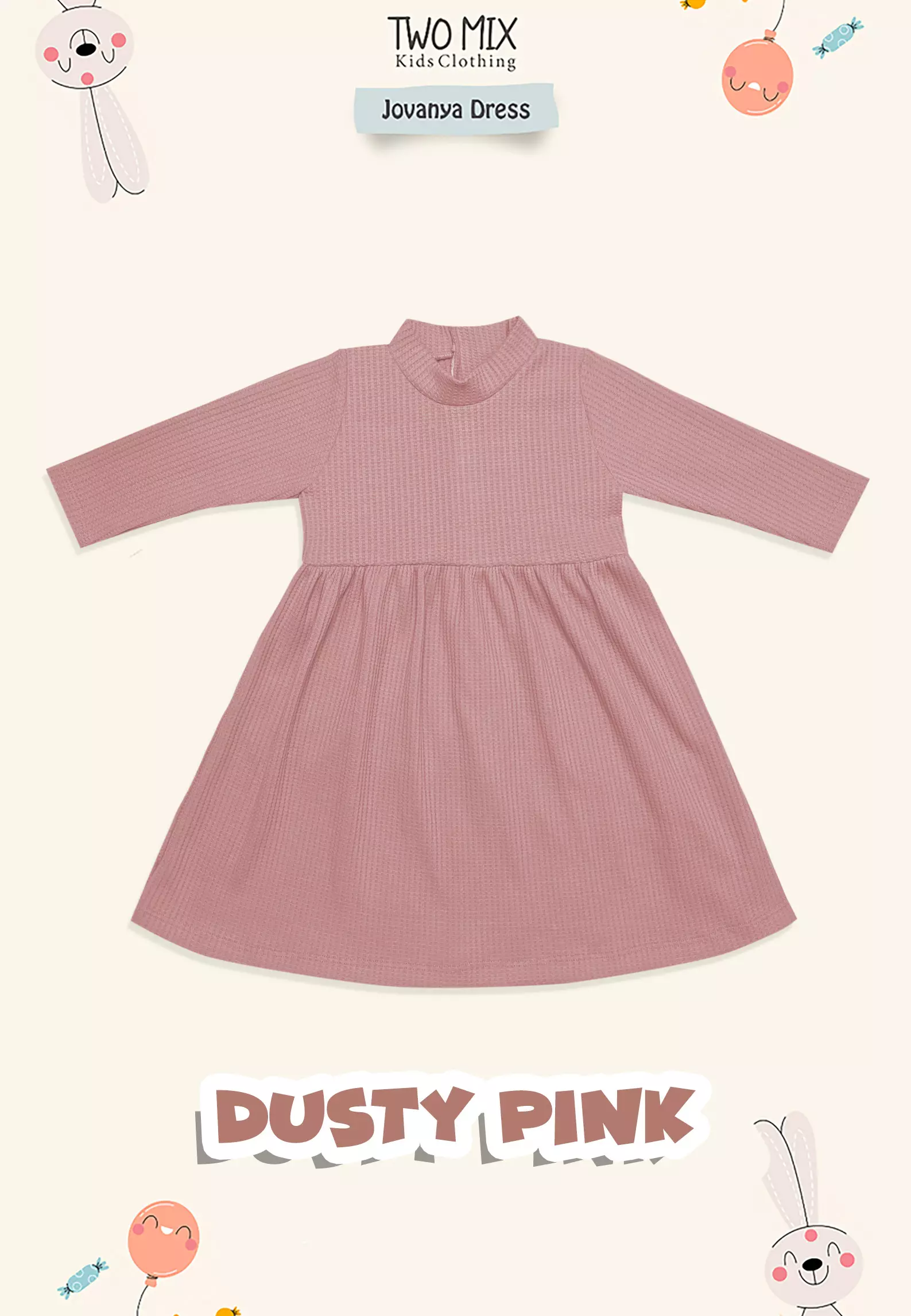 Two Mix - Jenie Baju Dress Anak Cewek Perempuan Lebaran 1-12 Tahun 4394 main image 1