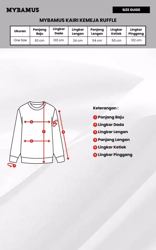 Kairi Kemeja Ruffle - Blue M18579 R41S2