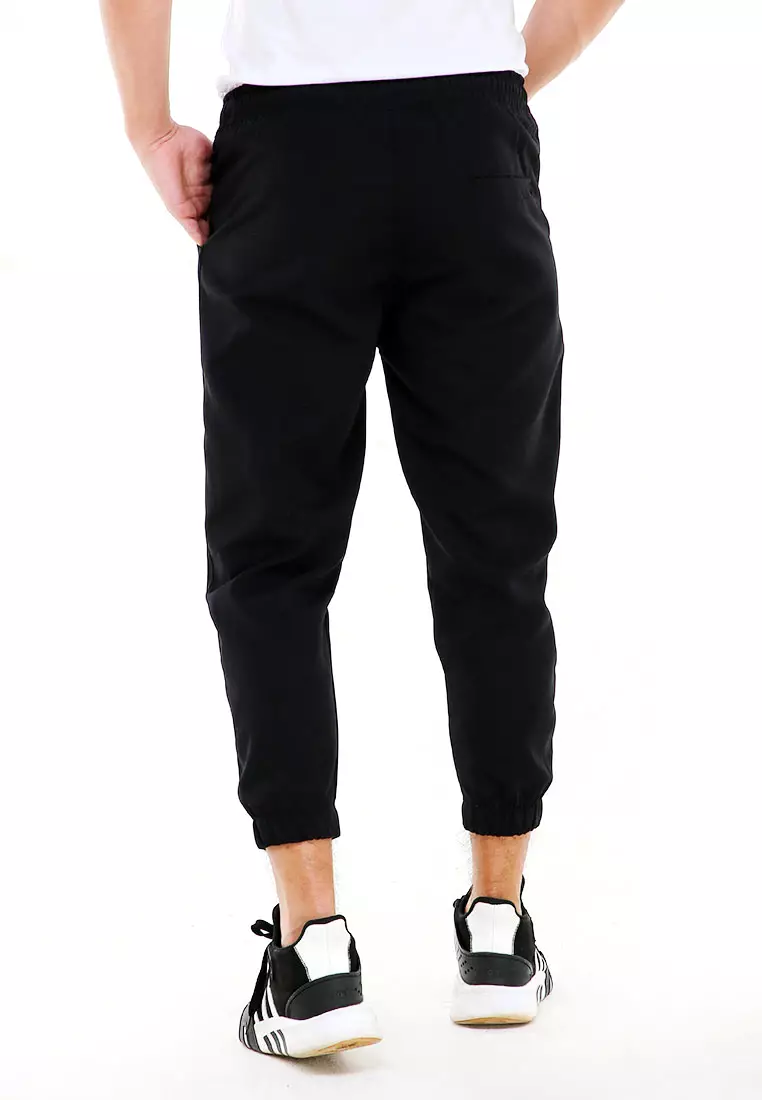 Locko Celana Panjang Sirwal Pria Simple Plain Casual Long Pants Material Baby Canvas ORIGINAL - Black