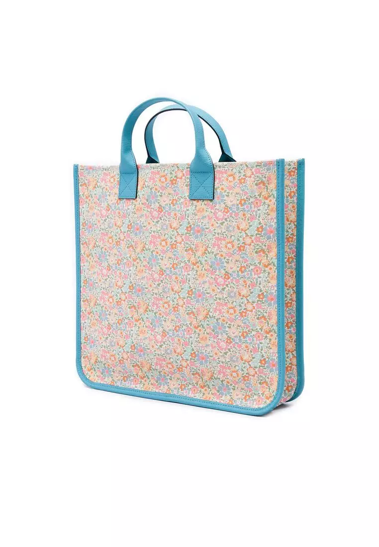Pre-Loved Gucci Childrens Canvas New Liberty Celeste Floral Tote