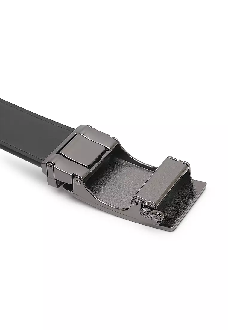 Gift Set - Leather RFID Wallet + 35mm Automatic Buckle Belt - Black