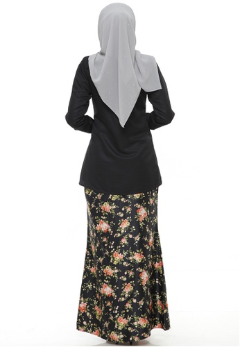 Buy Amanda Blouse & Skirt Set (Black) from Ms.Husna Apparel in Black only 179
