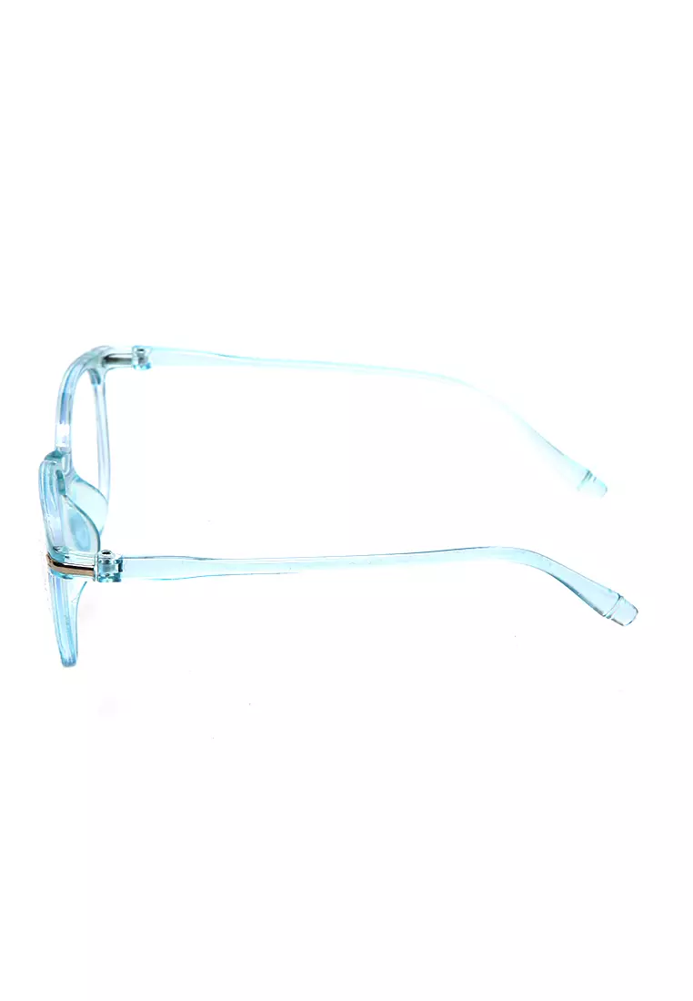 Kacamata Wanita Motif Polos Transparan Premium Quality - Biru Dove