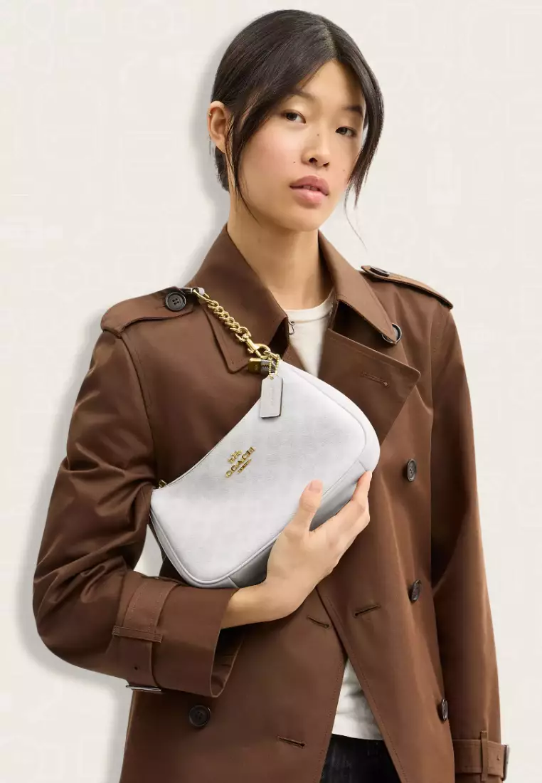 Coach Teri Shoulder Bag In Signature Canvas Chalk