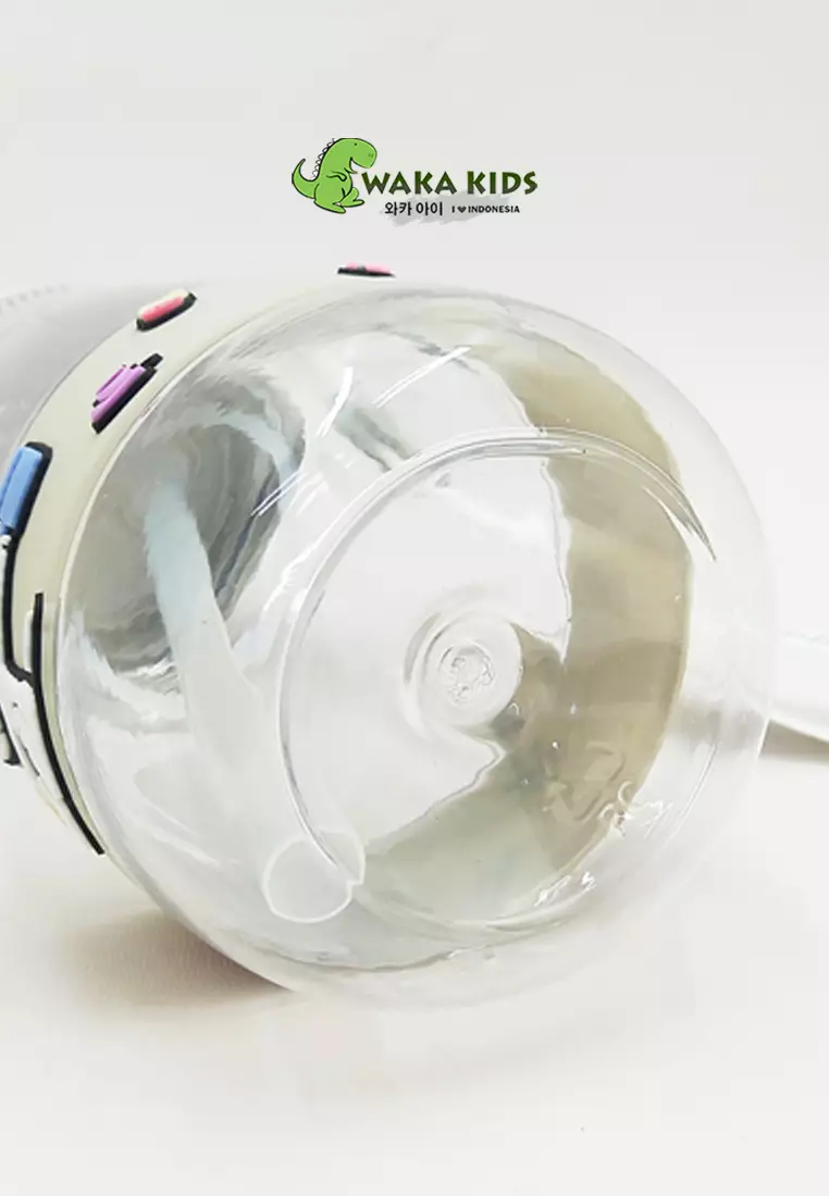 Wakakids Botol Minum Plastik Anak Transparan dengan Sedotan Tumbler Cup Karakter Snoopy 500ml K1046 Venrc