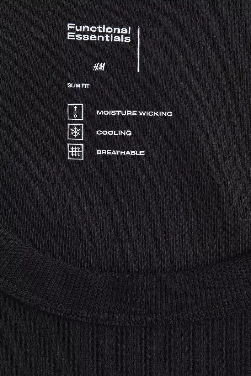 Cooling Slim Fit Ribbed vest top