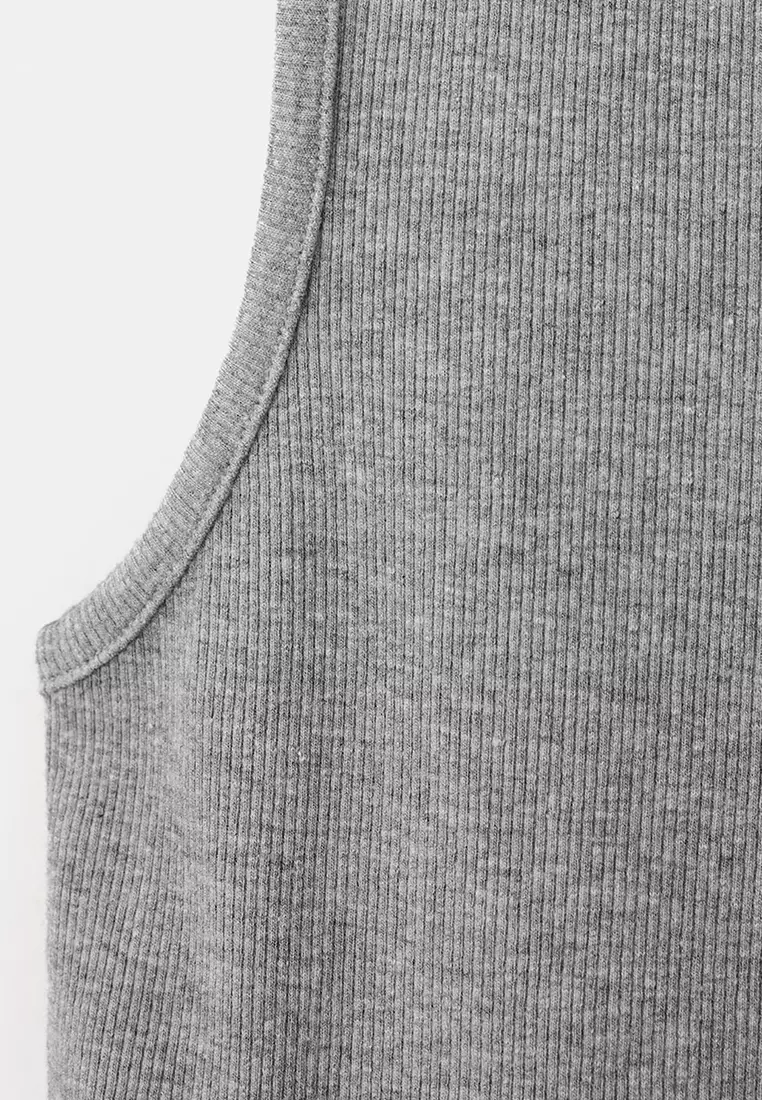 Ribbed Cotton-Blend Top