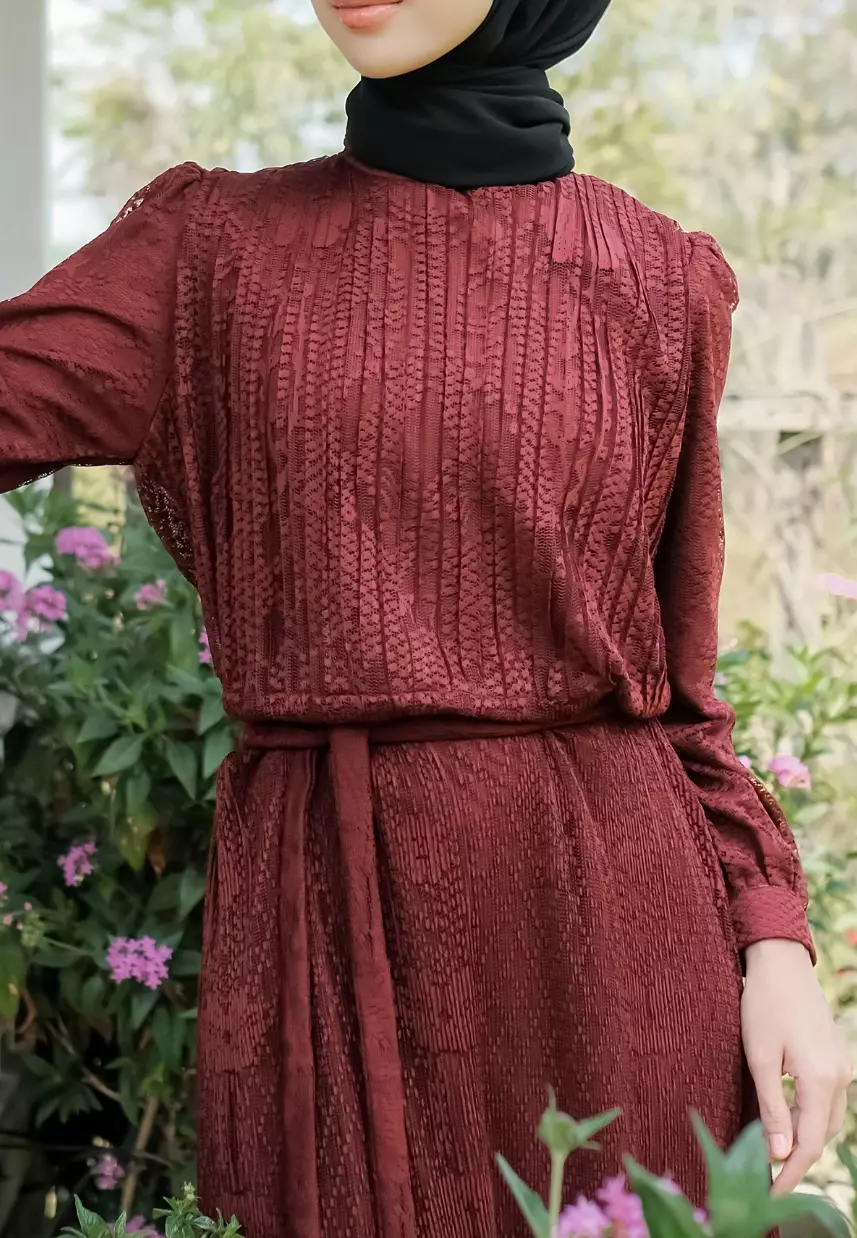 Ivanka Dress - Maroon