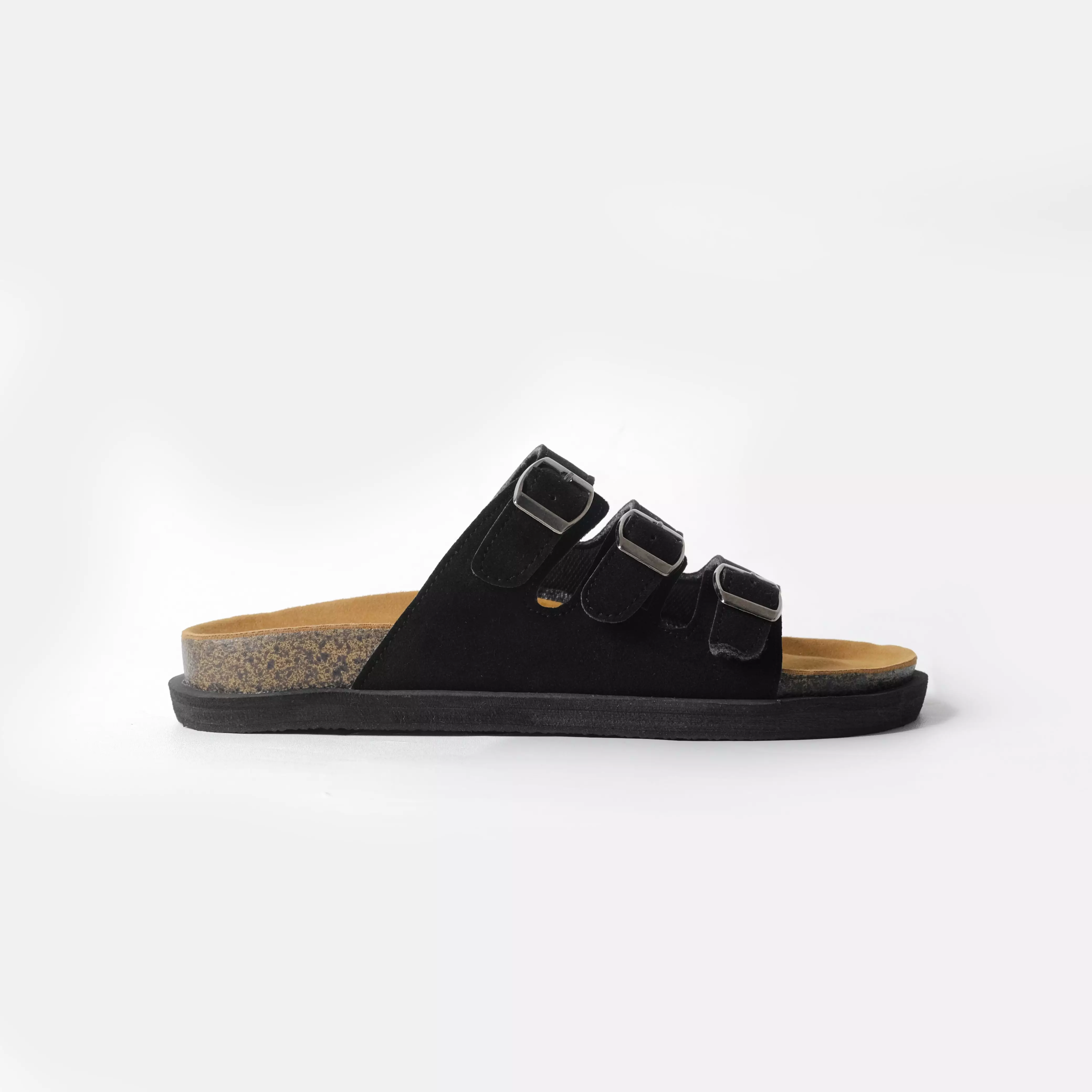 Pamole - Sandal Wanita Kekinian Sandal Flat Wanita Sendal Wanita - Lava Series - Hitam