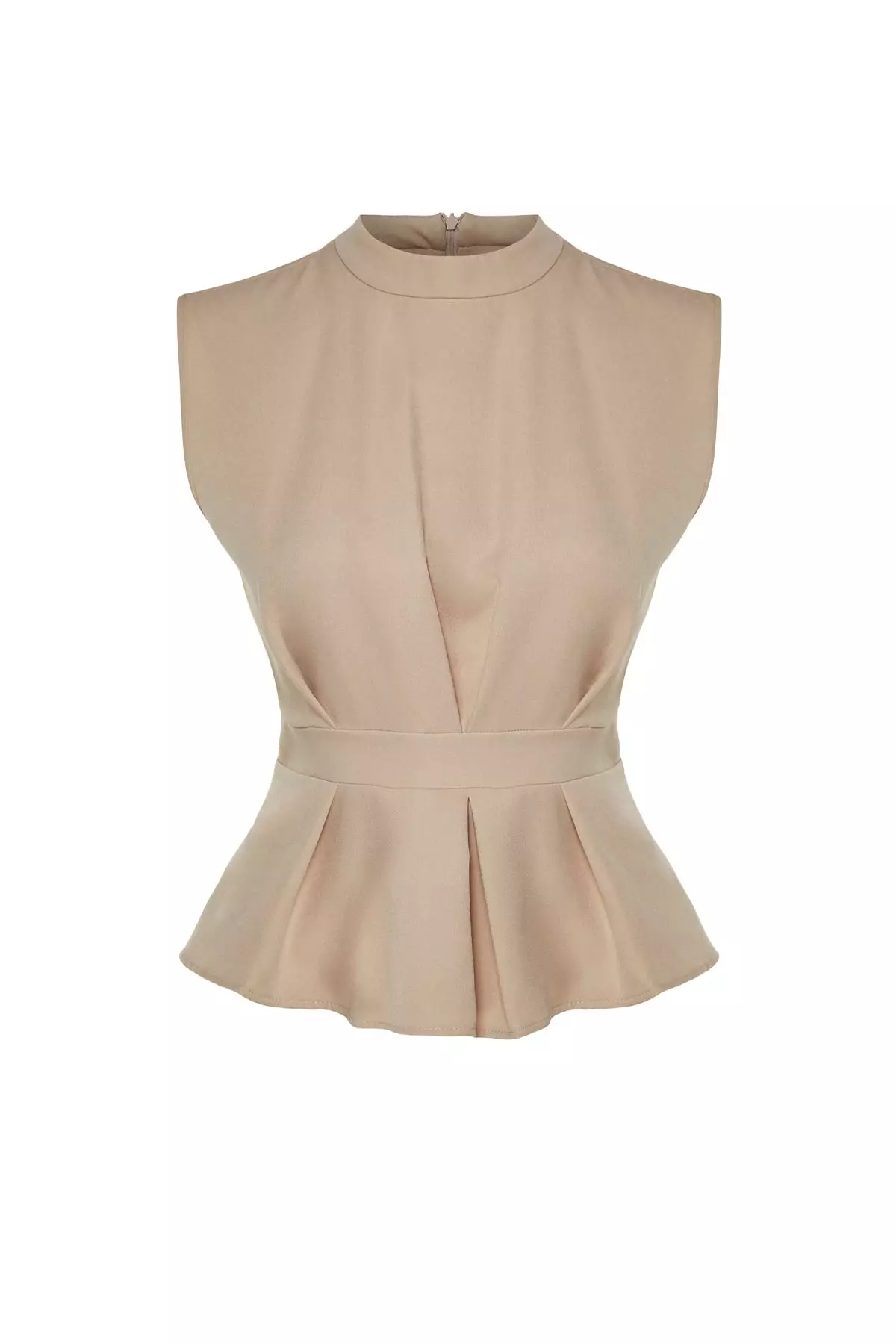 Pleated Peplum Top