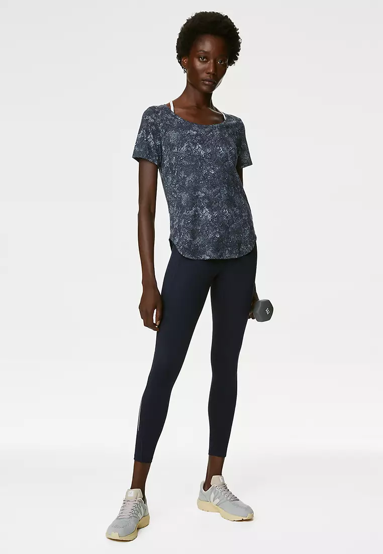 Printed Scoop Neck 2-in-1 T-Shirt