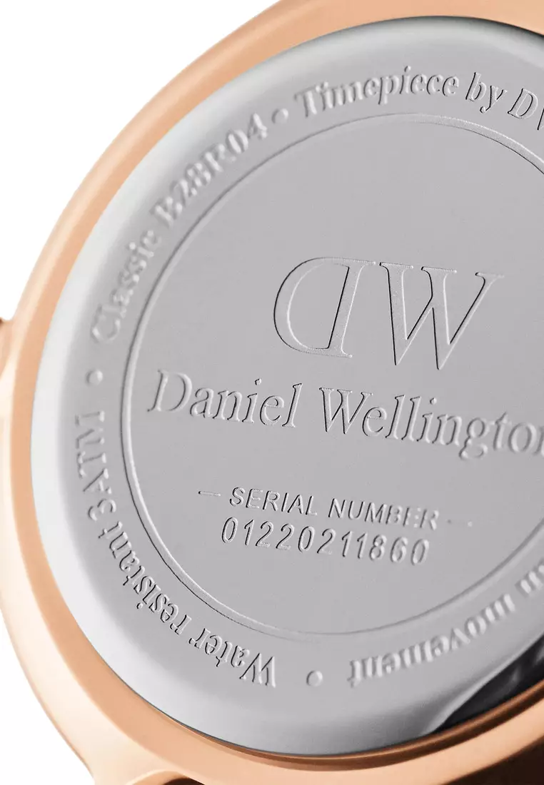 Petite Durham 28mm Watch White dial Leather strap Rose Gold Female watch Ladies watch Watch for women DW