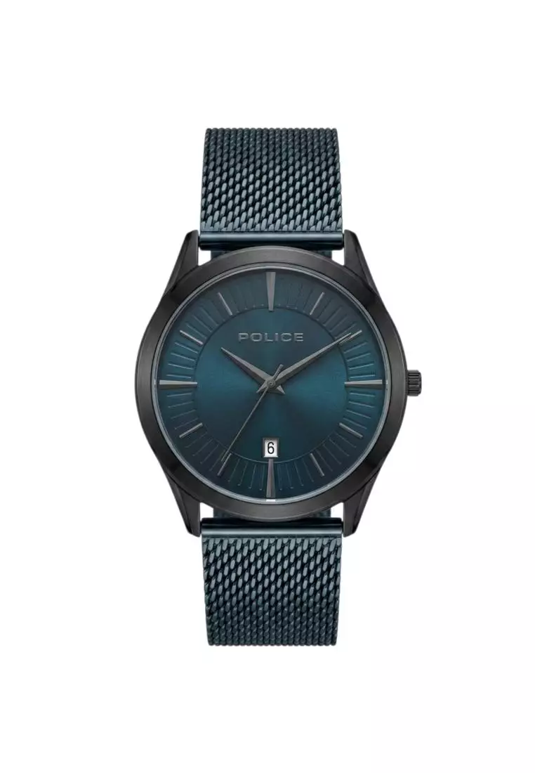 Jual POLICE POLICE PL 15305JSU/03MM Rantai Pasir Ring Hitam Dasar Biru ...