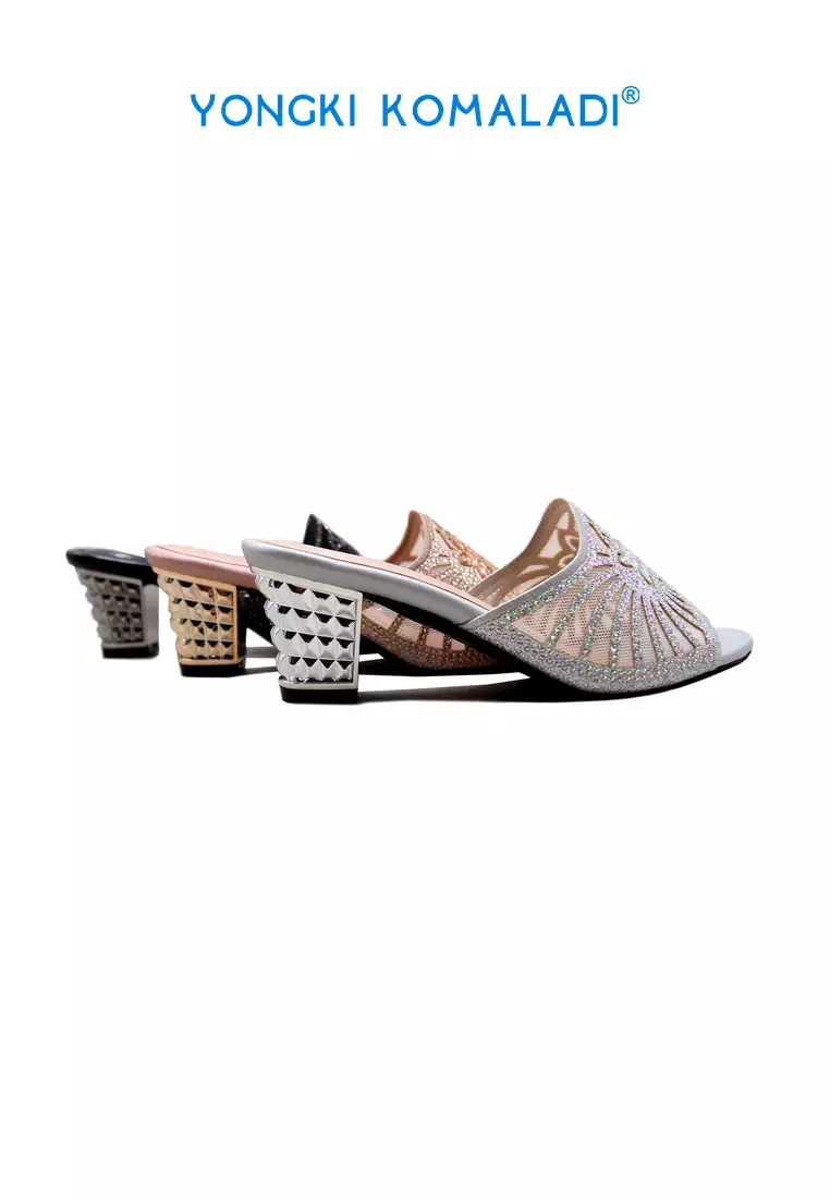 [ ORIGINAL ] YONGKI KOMALADI SANDAL HEELS OL-YSL7066-24 HITAM