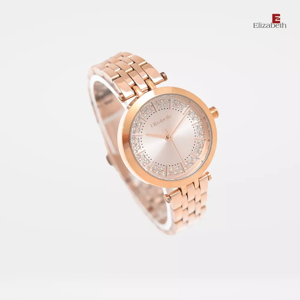 Jam Tangan Wanita - Elizabeth | Chain Strap 2201-0930 | Rose Gold