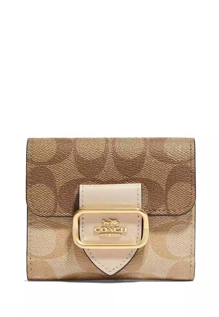 Coach COACH Small Morgan Wallet In Blocked Signature Canvas 2023