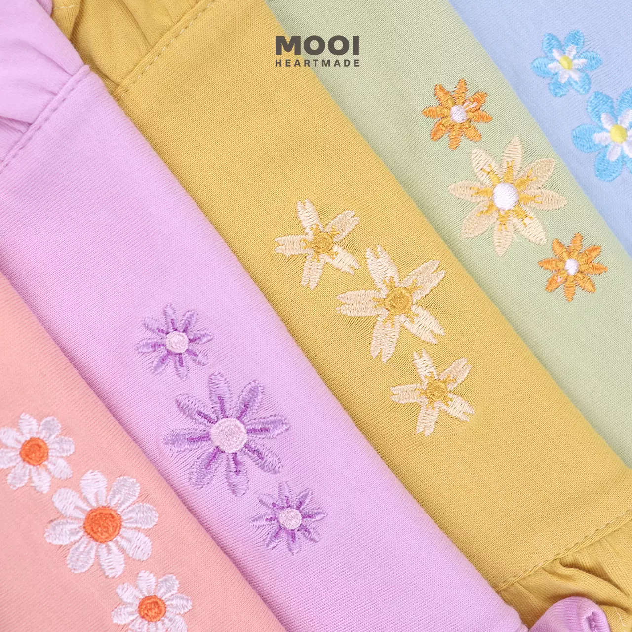 Mooi Atasan Anak Perempuan Audy Top - Coral Flower